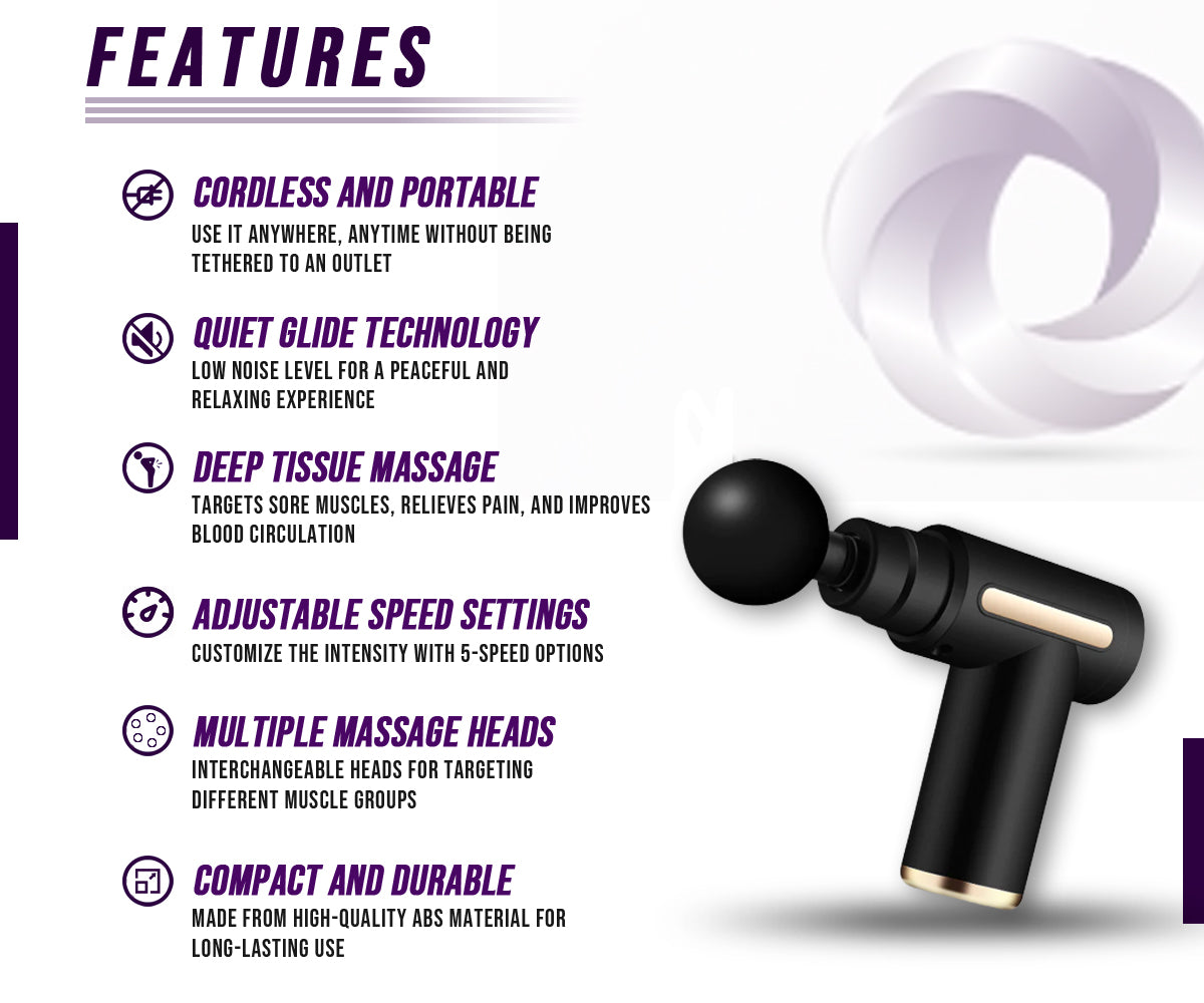 Electric muscle massager with interchangeable massage head