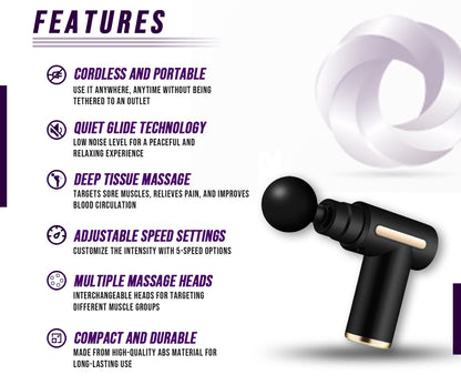 Electric muscle massager with interchangeable massage head
